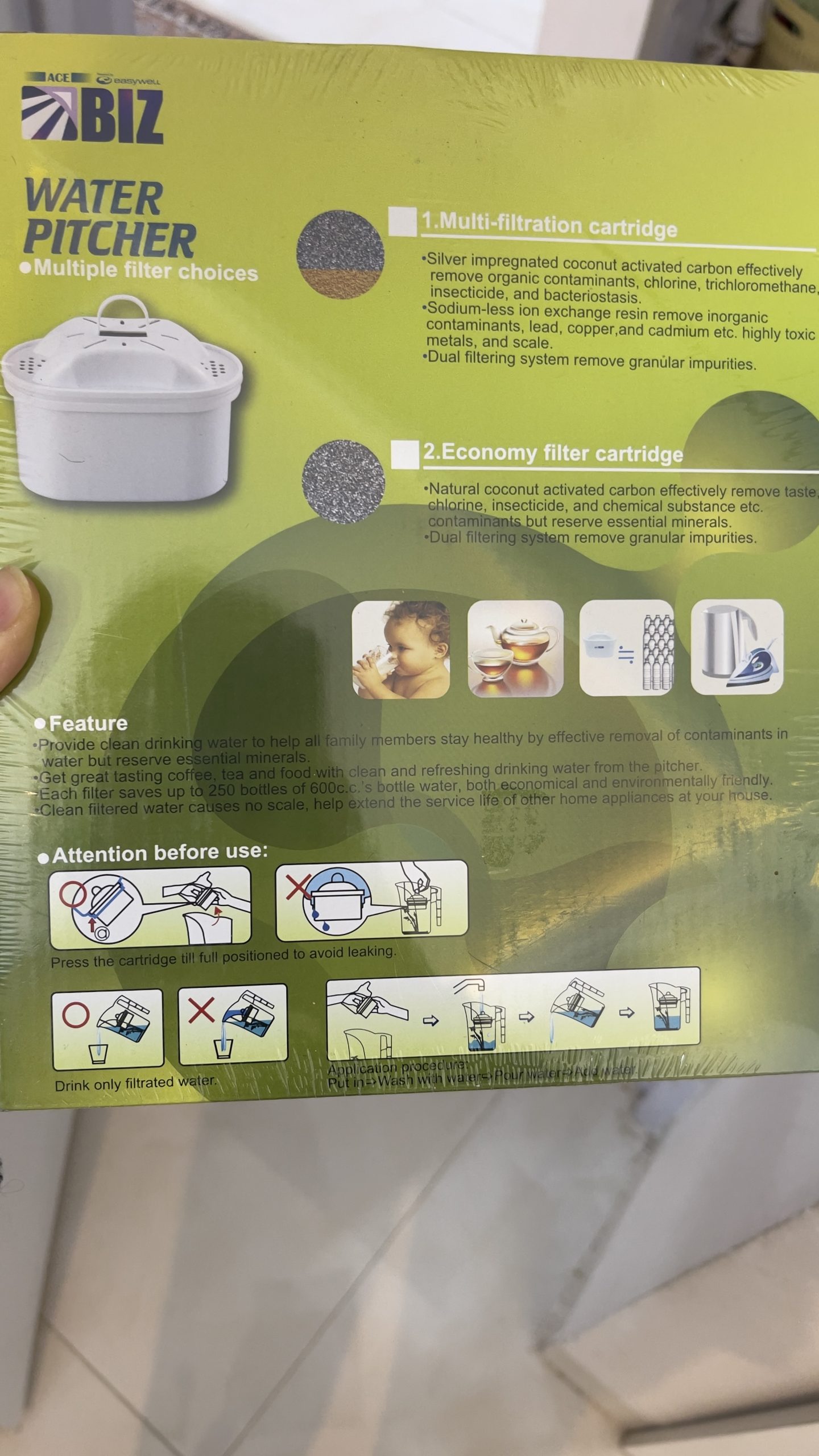 پارچ تصفیه آب Easywell تایوان همراه با یک فیلتر - Image 6